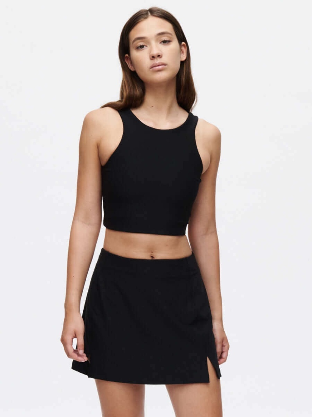 Outdoor Voices Warmup Skort in Black, Size XXL